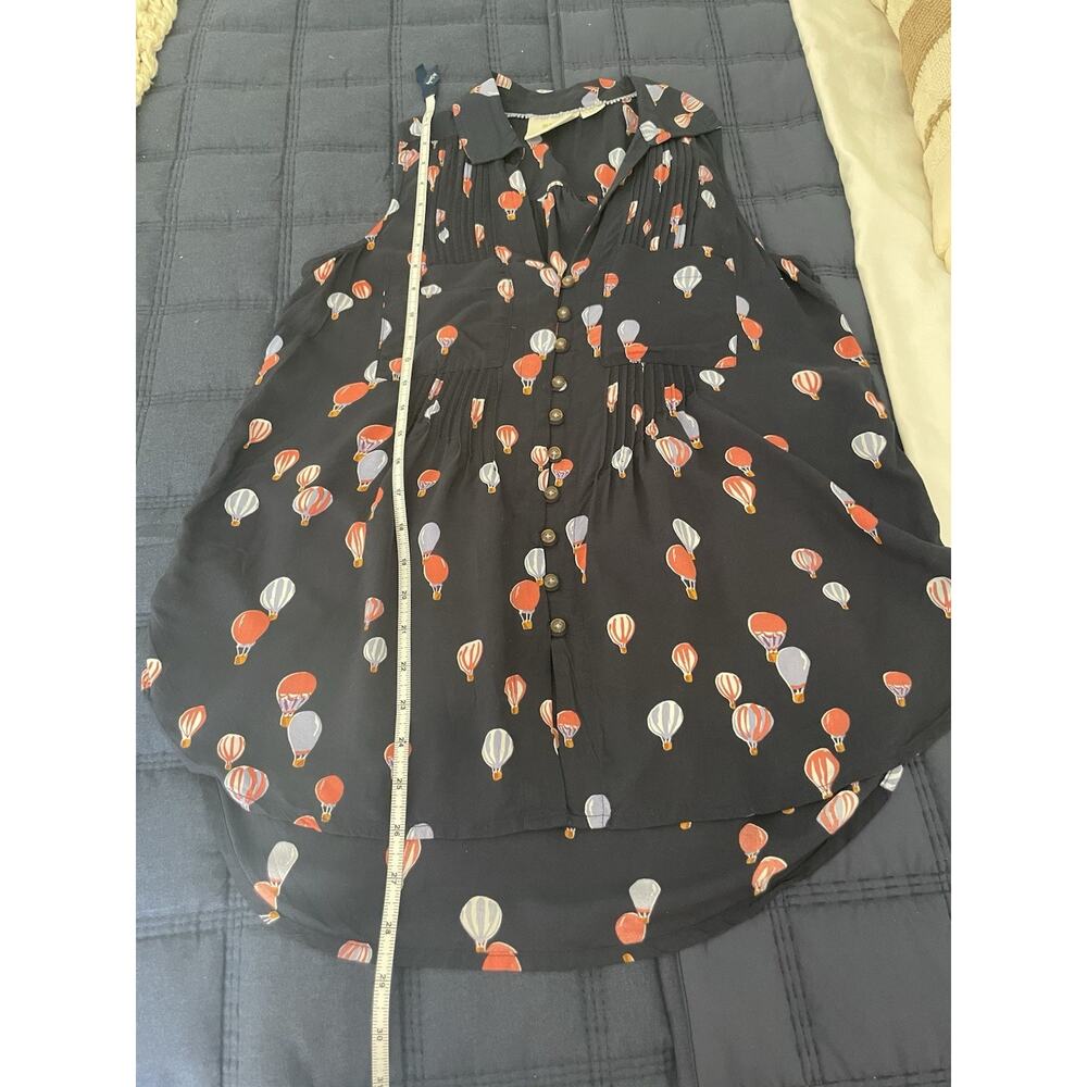 MAEVE BY ANTHROPOLOGIE SLEEVELESS NOVELTY PRINT HOT AIR BALLOON BLOUSE SZ XS - Picture 12 of 14